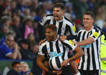 Newcastle bate Leicester com assistência de Bruno Guimarães e gol de Joelinton