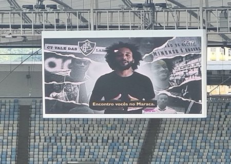 Marcelo manda mensagem para torcida do Fluminense nos telões do Maracanã: "Até breve"