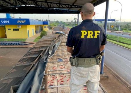 Polícia apreende carga de 600 mil maços de cigarro no sul de MS