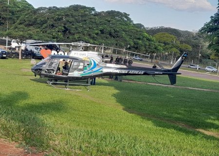 Com helicóptero, polícia faz operação “Dourados Segura'