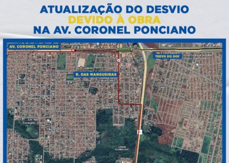 Coronel Ponciano será interditada no sentido centro-bairro por 10 dias