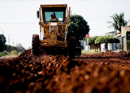 Começam as obras de asfalto no Jardim Guaicurus em Dourados