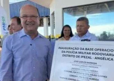 Governador em exerc&iacute;cio inaugura base operacional em Ang&eacute;lica