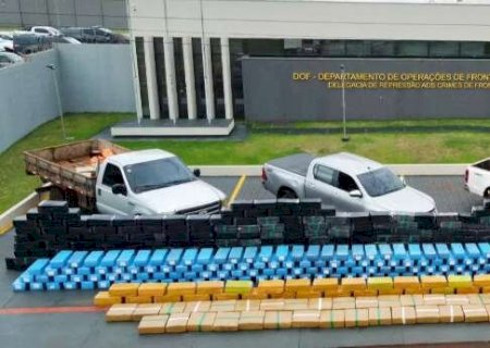DOF recupera caminhonetes roubadas e apreende 10 toneladas de maconha