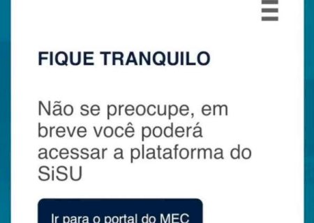 P&aacute;gina de consulta do Sisu 2025 n&atilde;o atualiza resultado de aprovados