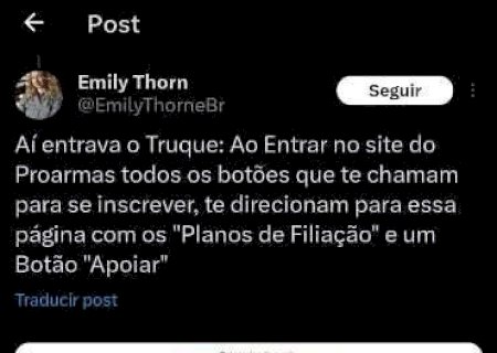 Postagem no X questiona recursos do Proarmas e conex&atilde;o com empresa de Pollon