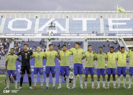 Com atleta de MS em campo, Brasil faz 3 a 0 e fica perto do t&iacute;tulo sub-20