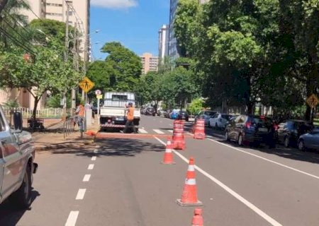 Dom Aquino &eacute; parcialmente interditada para instala&ccedil;&atilde;o de passarela elevada