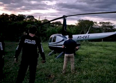 Helic&oacute;ptero roubado no Paran&aacute; &eacute; localizado na fronteira com Paraguai