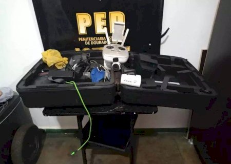 Drone tenta descarregar 300 gramas de maconha na PED