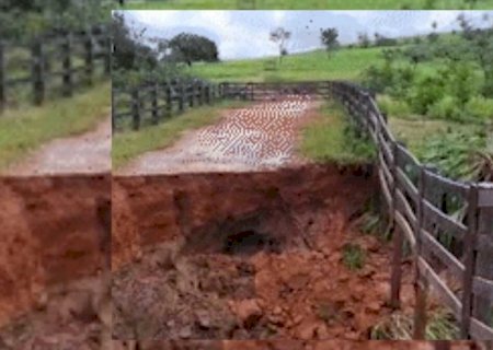 Fortes chuvas provocam queda de pontes no interior de MS