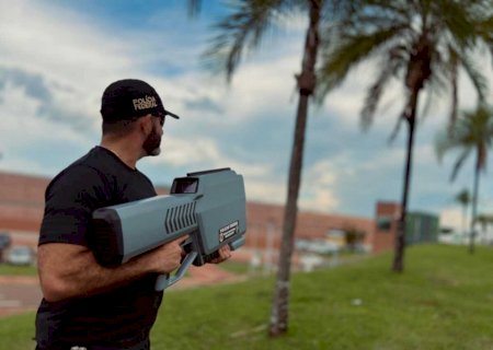 Fuzis antidrones são usados pela PF durante COP15 em Campo Grande