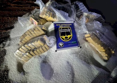 Caminhão tomba e derruba 467 kg de cocaína na MS-040